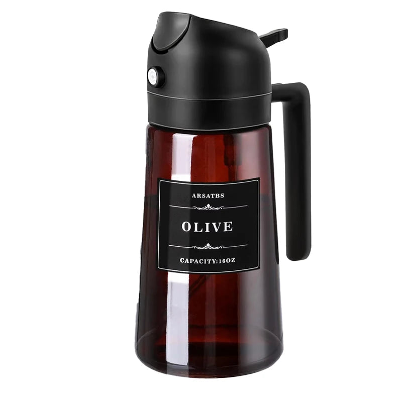 16oz Brown Glass Olive Oil Sprayer Dispenser, Leakproof