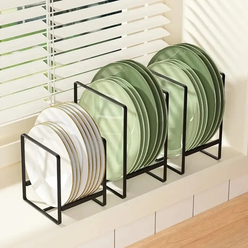 Stylish Kitchen Rack - Versatile Dish Storage & Drain for Plates - Space-Saving Countertop Organizer