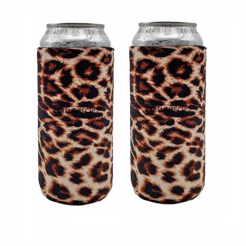 2Pcs Collapsible Neoprene Can Beer Cooler Sleeves Tall Energy/Beer Drink Coolies For 16oz Rockstar , Monster , 500ML beer bottle