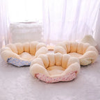 CozyPaws Winter Pet Bed - Warm Basket for Cats & Dogs, Soft Cushions for Puppies & Kittens