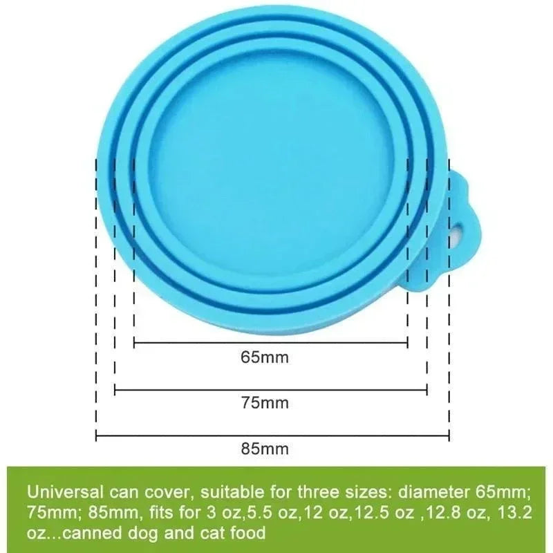 PetPals Silicone Pet Food Can Covers - 2-Piece Set with Seal & Spoon for Fresh, Mess-Free Storage