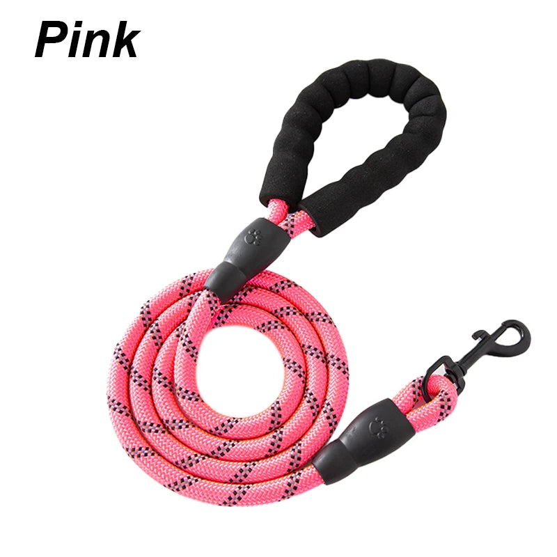 Eco-Friendly Soft Handle Dog Leash – Reflective, Strong & Functional for All Sizes (120-300CM) – Perfect for Big & Small Pups!