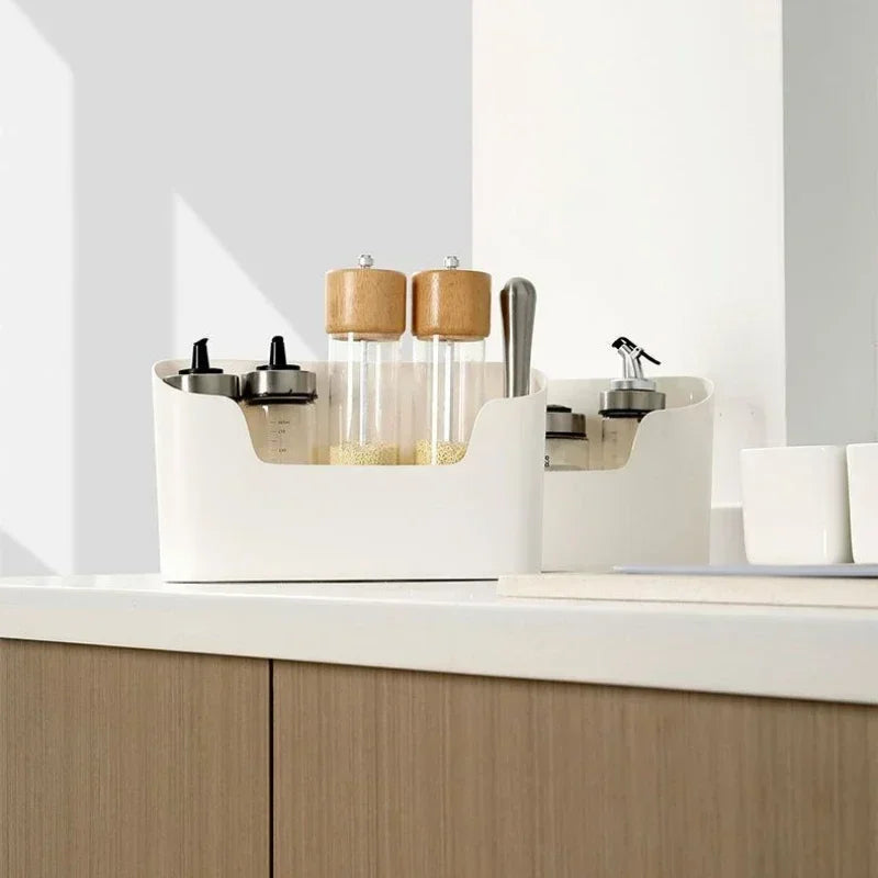 SmartSpace Kitchen Wall-Mounted Storage Rack - Multifunctional Adhesive Organizer for Cabinets, Drawers, and Bathrooms