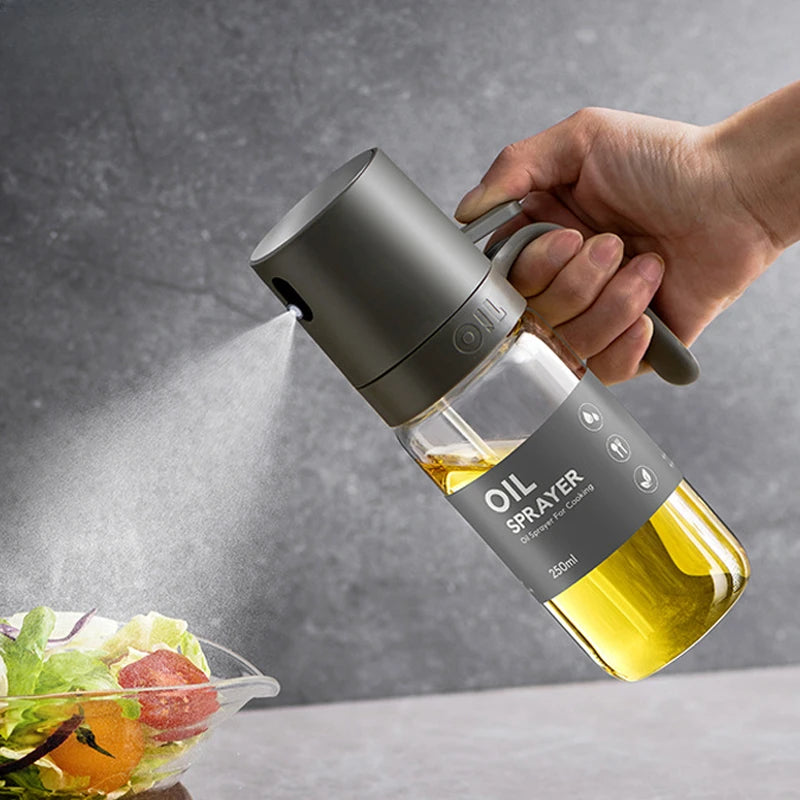 Olive Oil Sprayer - 250ml High Borosilicate Glass Mister for Air Fryer, Salad & Baking