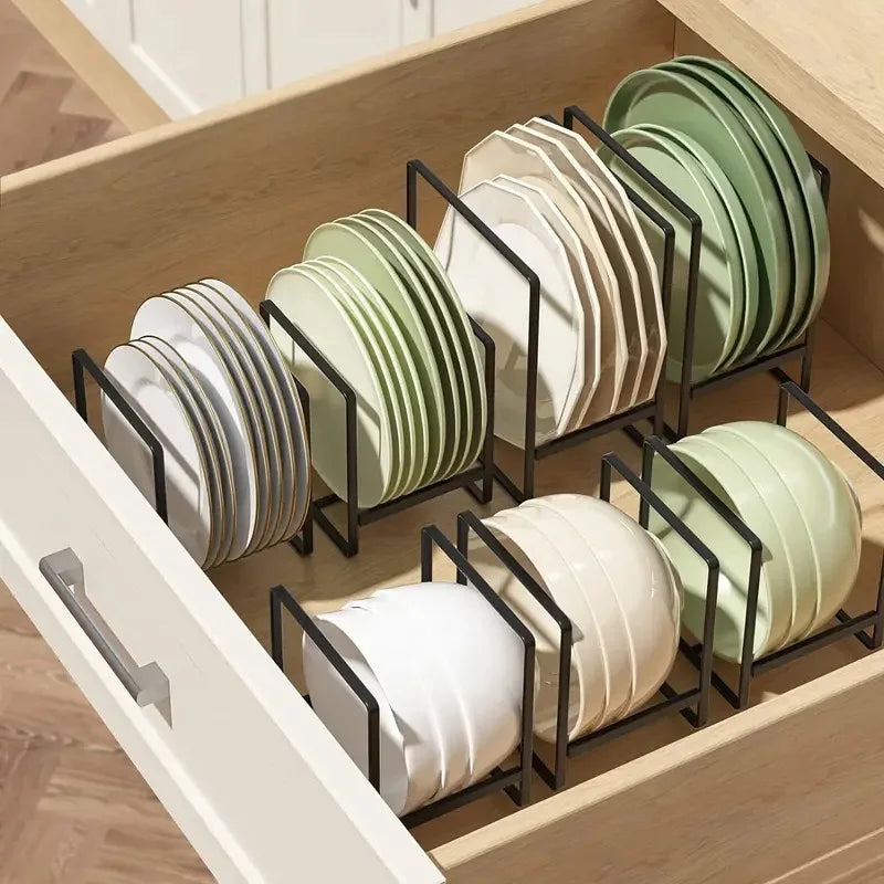 Stylish Kitchen Rack - Versatile Dish Storage & Drain for Plates - Space-Saving Countertop Organizer