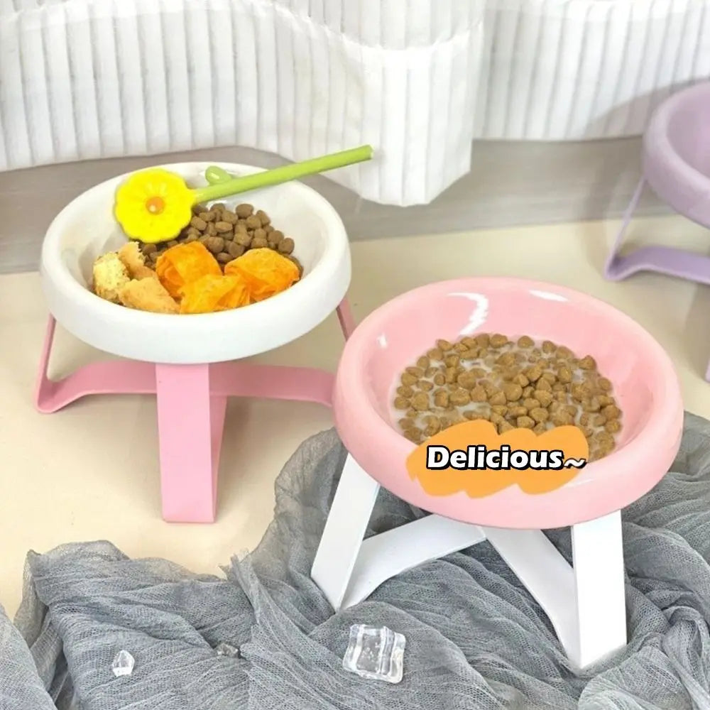 New Spine Protection Elevated Pet Bowl for Cats - Ergonomic Design for Neck Health & Comfort - Pet Supplies