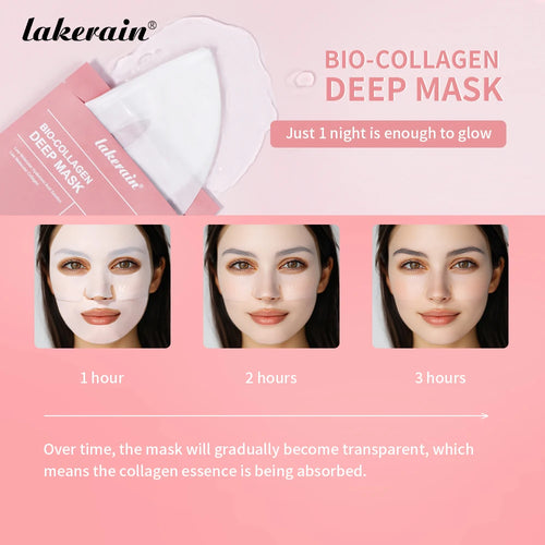 Bio-Collagen Face Mask for Shrinking Pores & Deep Hydration | Overnight Moisturizing & Brightening Skin Care