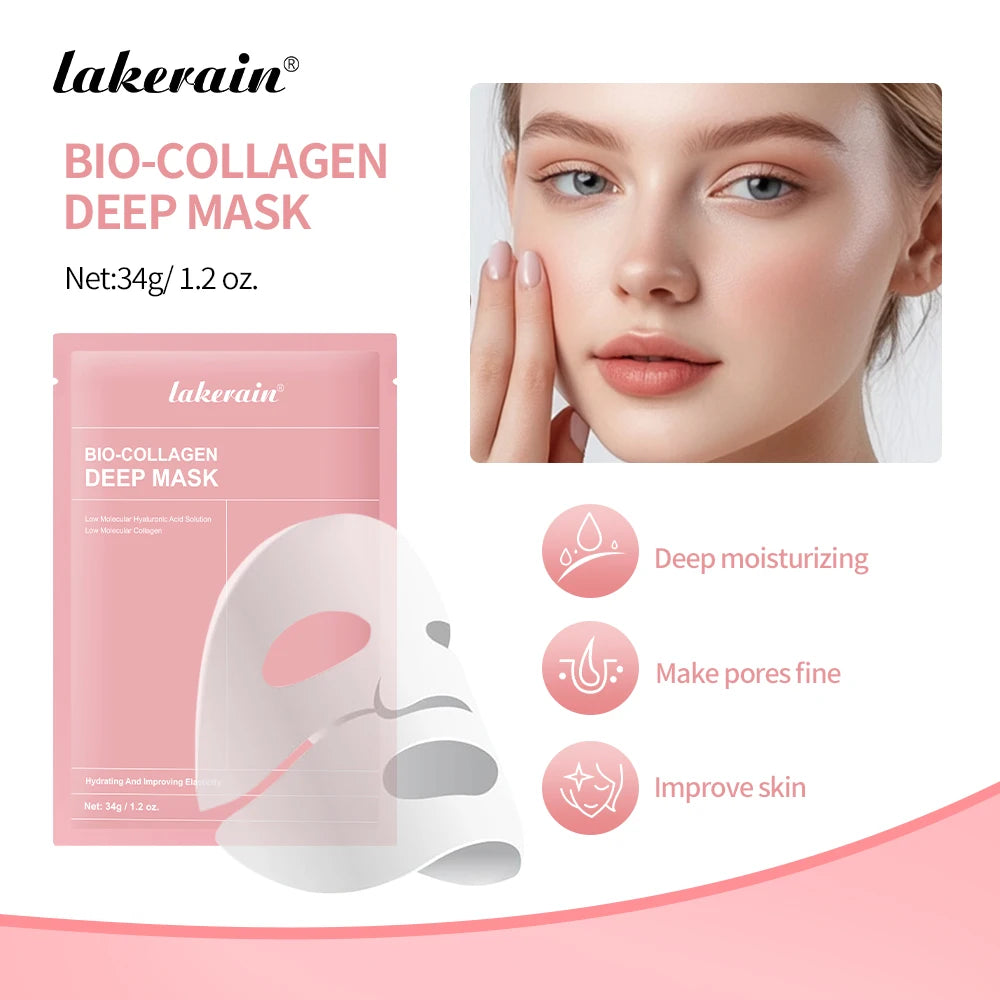 Bio-Collagen Face Mask for Shrinking Pores & Deep Hydration | Overnight Moisturizing & Brightening Skin Care