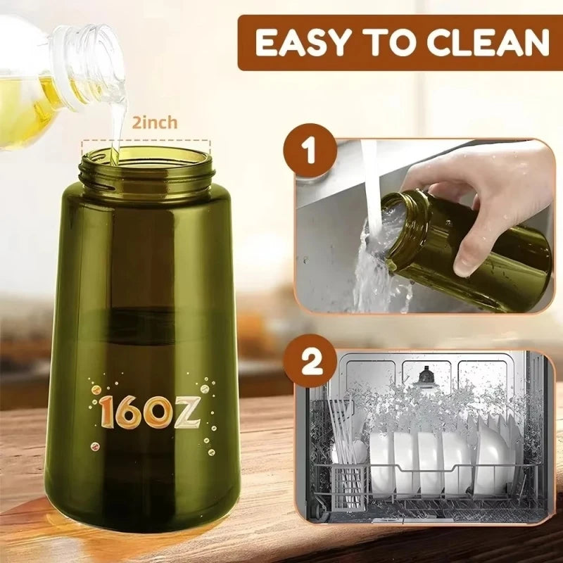 16oz Brown Glass Olive Oil Sprayer Dispenser, Leakproof