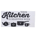Kitchen Wall Stickers - Seasoned with Love Quotes for Inspirational Restaurant & Home Decor