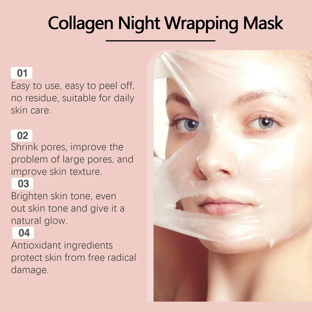 Korean Beauty Collagen Overnight Mask Set - Intense Hydration & Skin Renewal for Radiant Glow