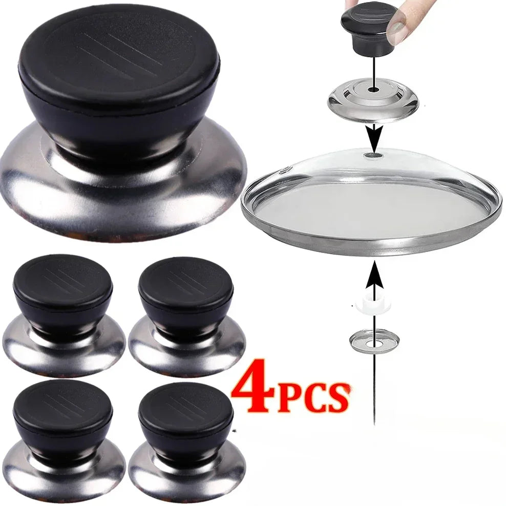 Brilliant Kitchen Universal Pressure Cooker Knob Covers - 4 Durable, Interchangeable Glass Bottom Handle Accessories