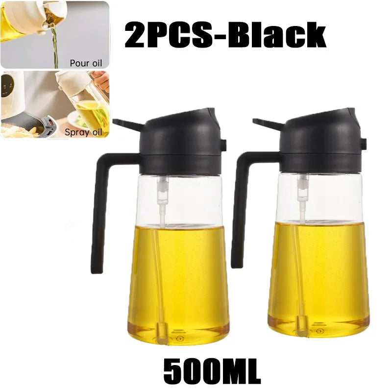 2-in-1 Oil Sprayer & Dispenser – Perfect for Air Fryers, Salads, Grilling & Roasting