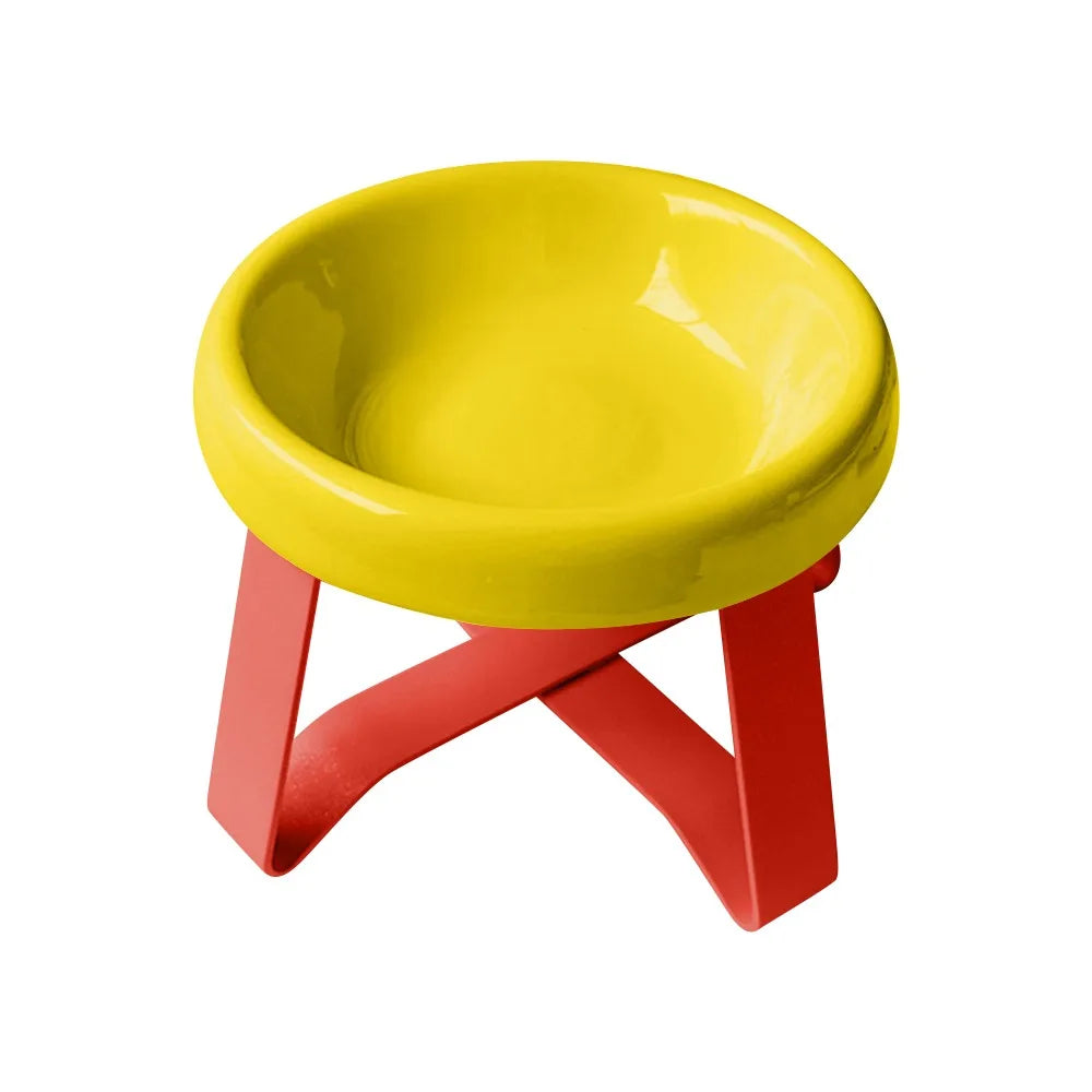New Spine Protection Elevated Pet Bowl for Cats - Ergonomic Design for Neck Health & Comfort - Pet Supplies