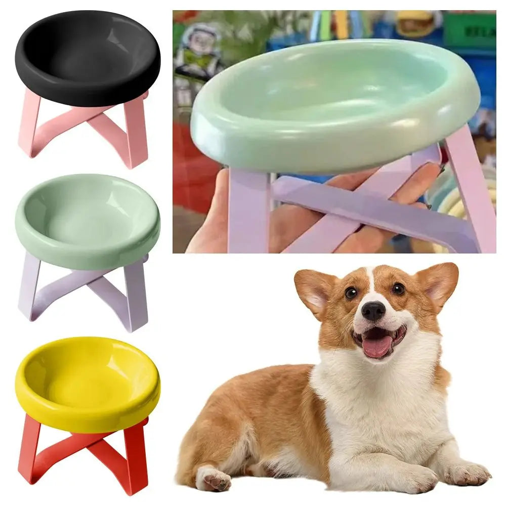 New Spine Protection Elevated Pet Bowl for Cats - Ergonomic Design for Neck Health & Comfort - Pet Supplies
