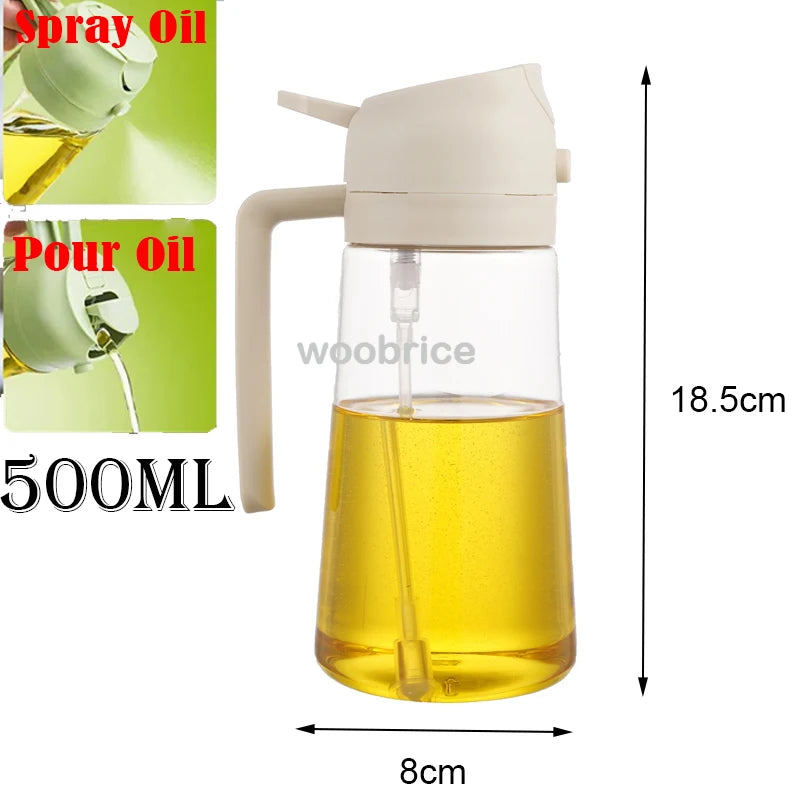 2-in-1 Oil Sprayer & Dispenser – Perfect for Air Fryers, Salads, Grilling & Roasting