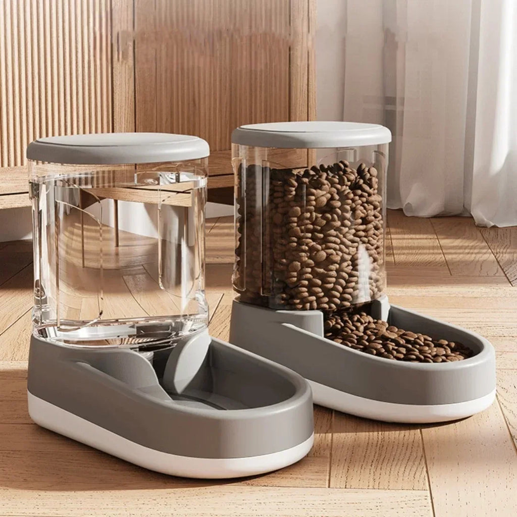 Automatic Pet Water & Food Dispenser - Effortless Gravity Flow Feeder for Happy Cats & Dogs