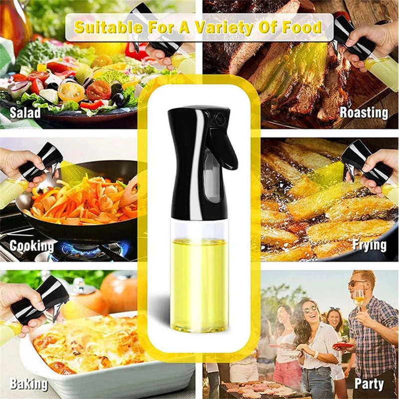 Premium Olive Oil Spray Bottle - Versatile 100/200/300/500ml for Effortless Cooking & Healthy Air Frying