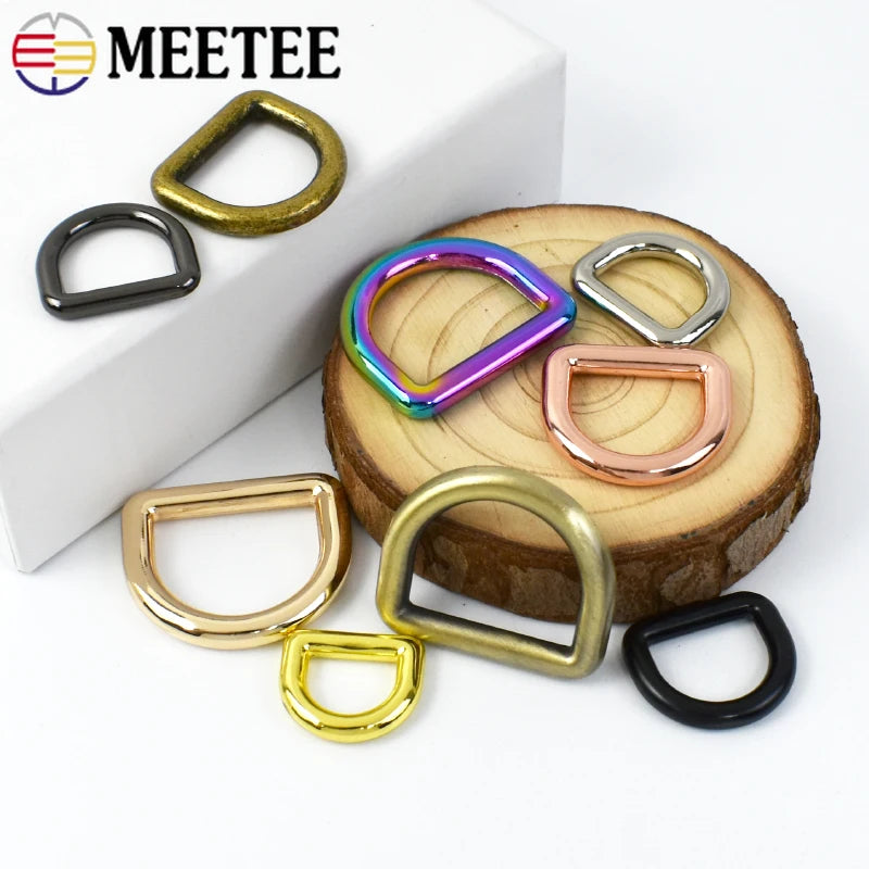 10Pcs Metal O D Rings - 10-50mm Buckles for Bags, Belts, Leashes, & DIY Leather Crafts