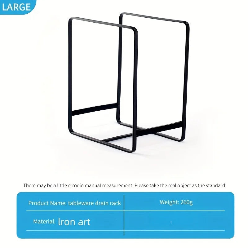 Stylish Kitchen Rack - Versatile Dish Storage & Drain for Plates - Space-Saving Countertop Organizer