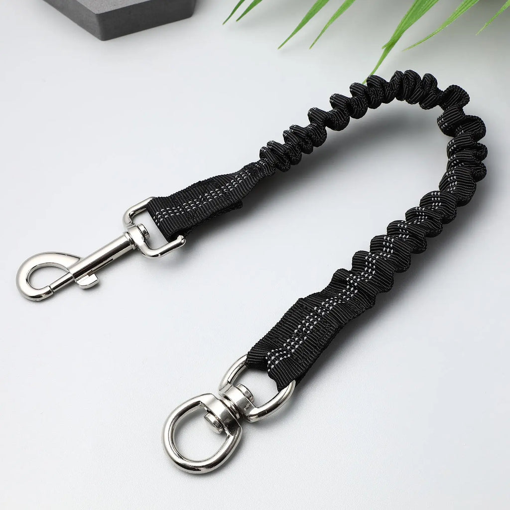 Reflective Nylon Dog Leash - Heavy-Duty Elastic Extension for Small & Medium Dogs - Ideal for Walking & Running