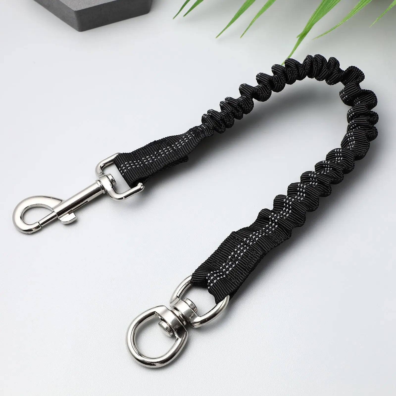 Reflective Nylon Dog Leash - Heavy-Duty Elastic Extension for Small & Medium Dogs - Ideal for Walking & Running