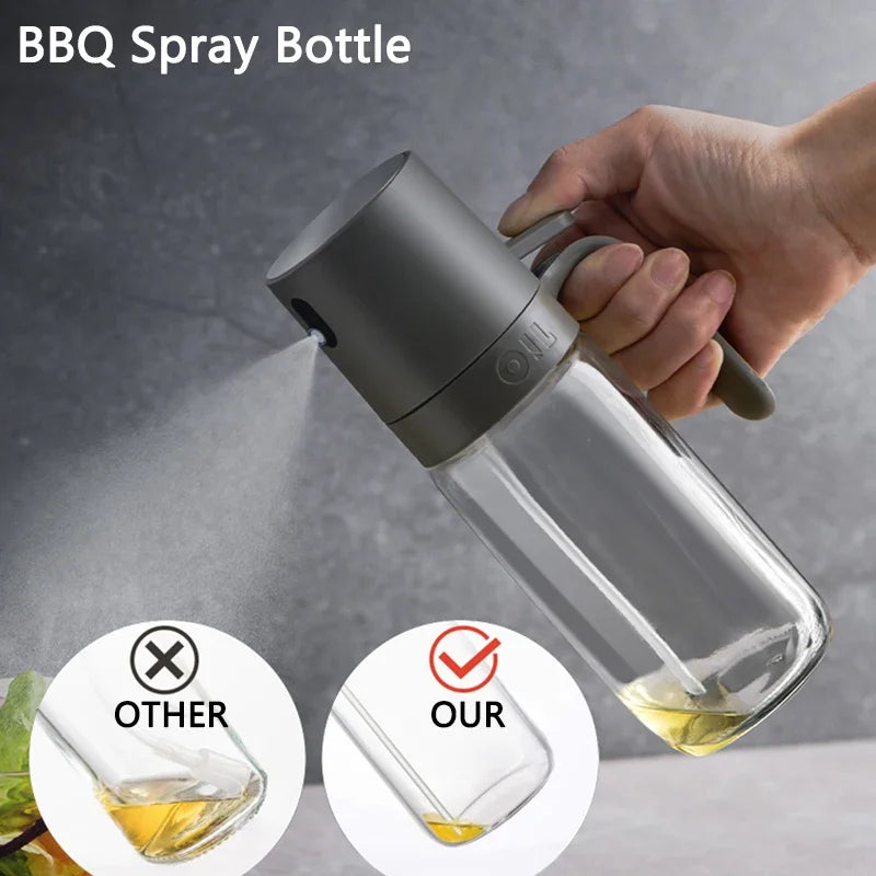 Olive Oil Sprayer - 250ml High Borosilicate Glass Mister for Air Fryer, Salad & Baking