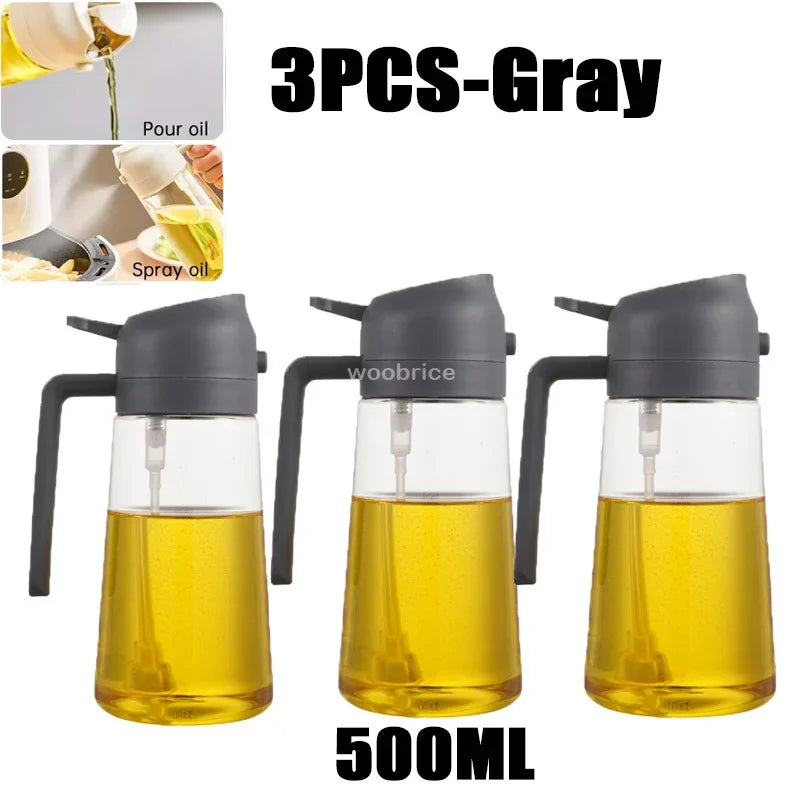 2-in-1 Oil Sprayer & Dispenser – Perfect for Air Fryers, Salads, Grilling & Roasting