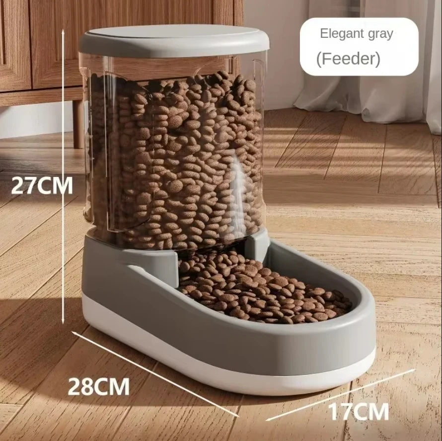 Automatic Pet Water & Food Dispenser - Effortless Gravity Flow Feeder for Happy Cats & Dogs