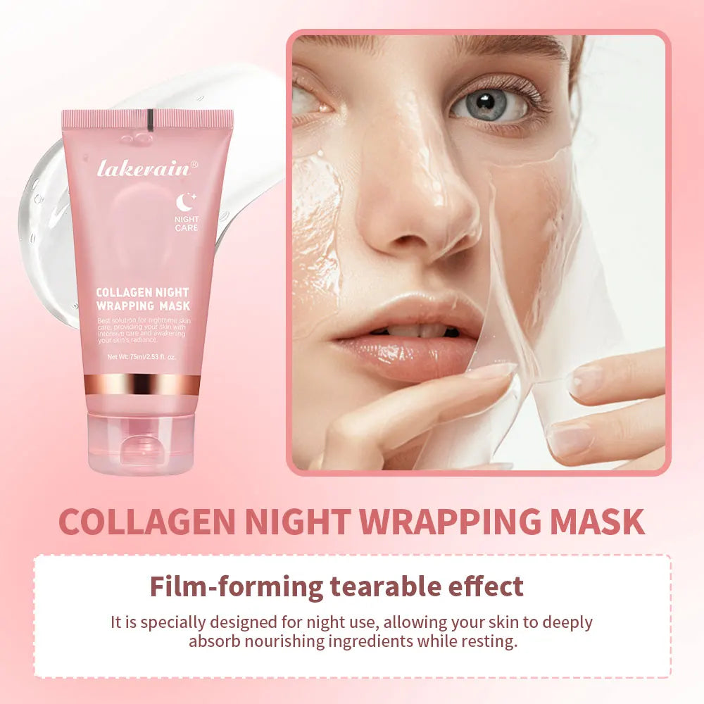 GlowSkin Korean Deep Collagen Peel-Off Mask – Anti-Wrinkle & Lifting Bio Pack for Overnight Skin Renewal