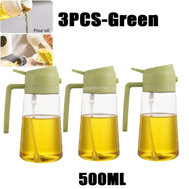 2-in-1 Oil Sprayer & Dispenser – Perfect for Air Fryers, Salads, Grilling & Roasting