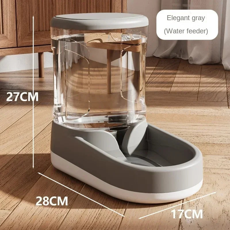 Automatic Pet Water & Food Dispenser - Effortless Gravity Flow Feeder for Happy Cats & Dogs