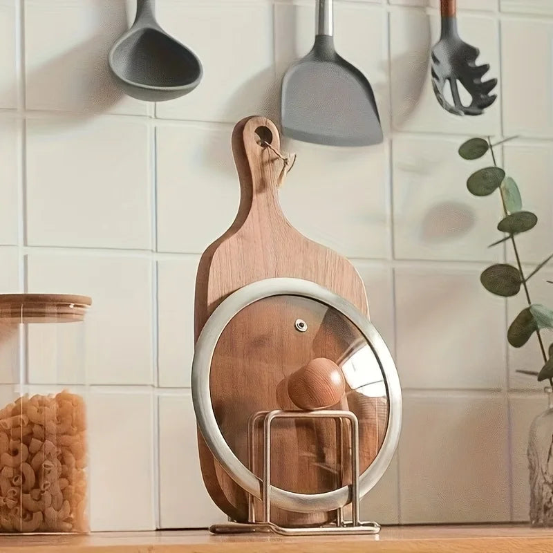 Stainless Steel Chopping Board Rack - Double-Layer Storage for a Tidy Kitchen