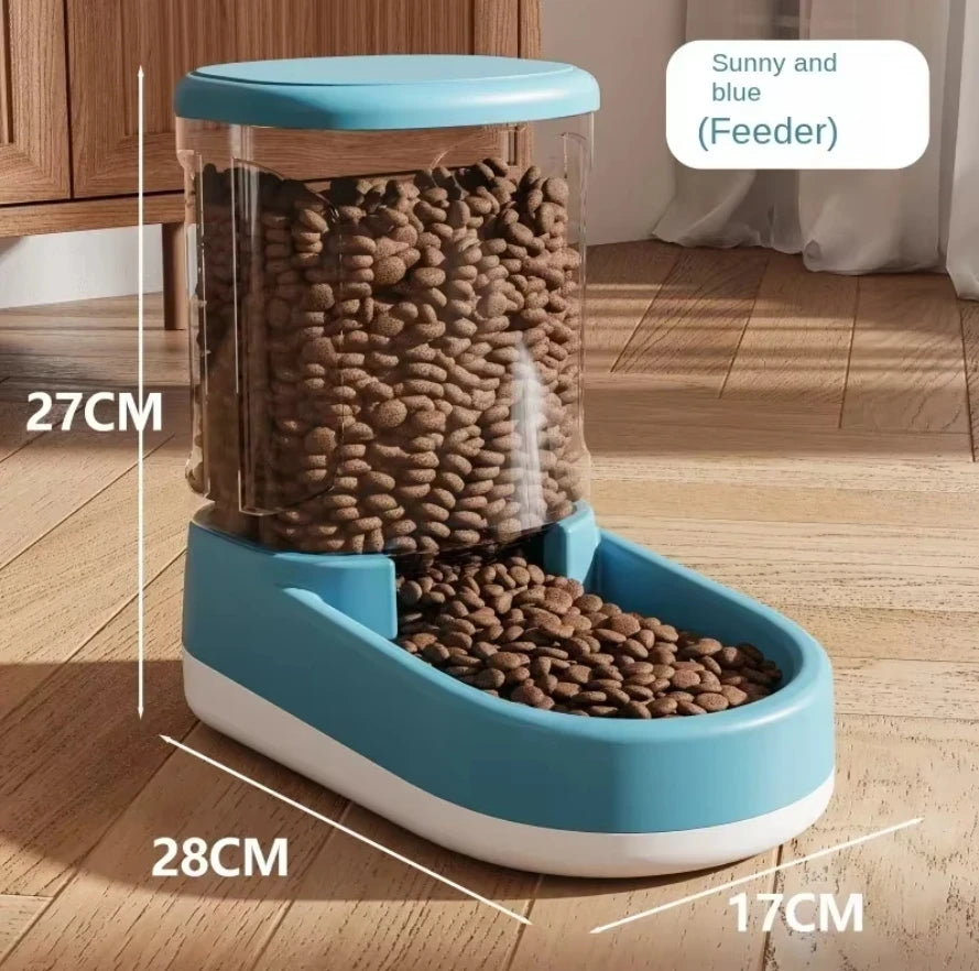 Automatic Pet Water & Food Dispenser - Effortless Gravity Flow Feeder for Happy Cats & Dogs