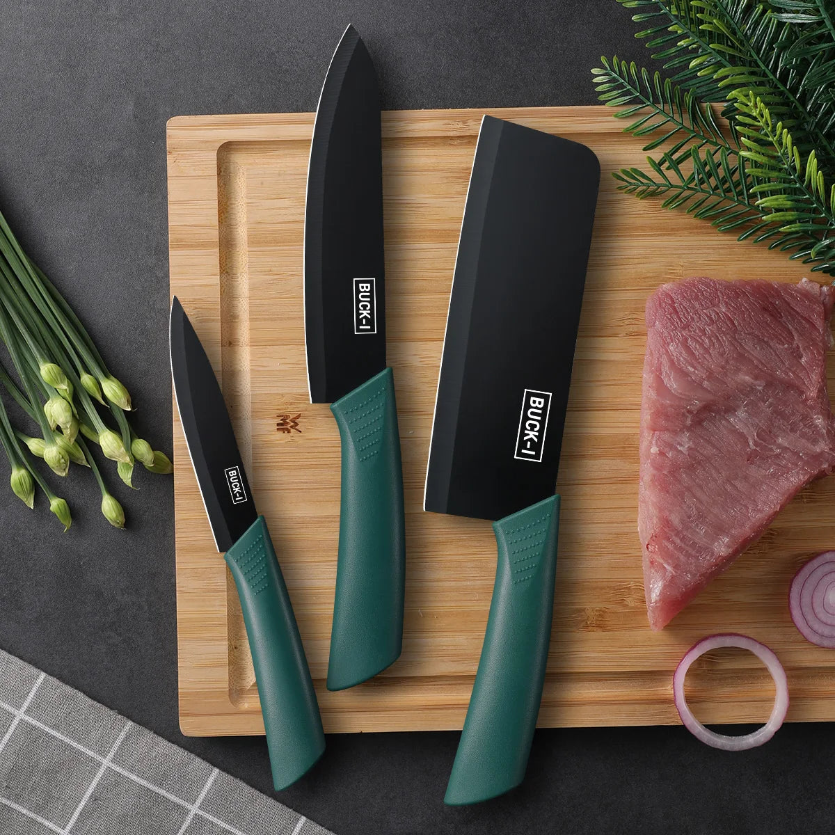 Precision Knife Set – Essential Utility, Chef & Fruit Knives with Protective Covers for Effortless Cutting