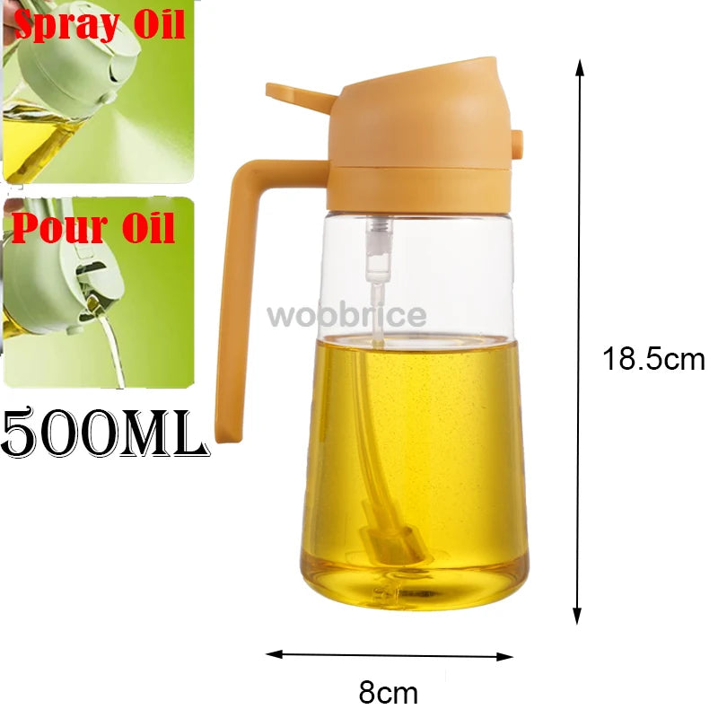 2-in-1 Oil Sprayer & Dispenser – Perfect for Air Fryers, Salads, Grilling & Roasting